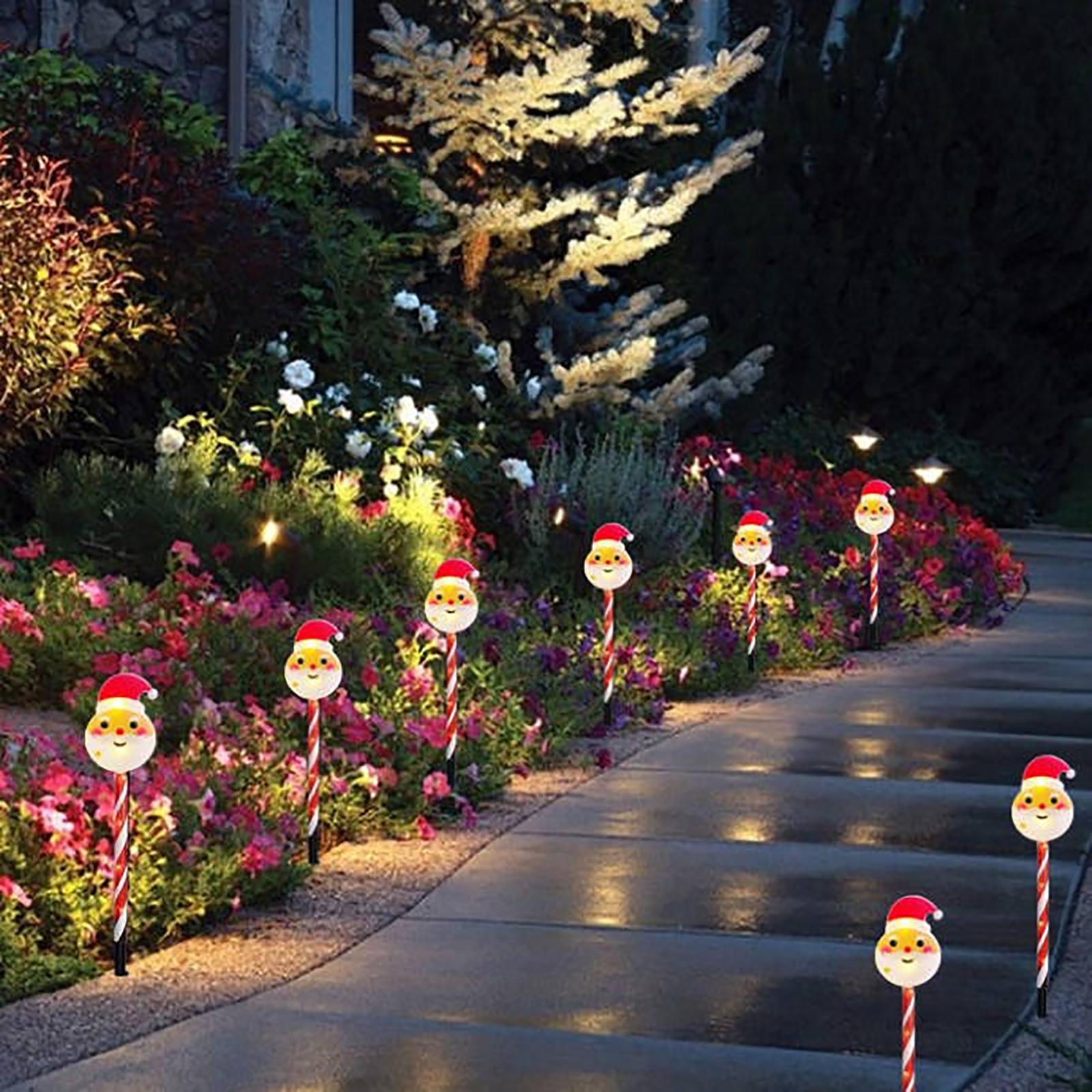 

Солнечный светодиодный напольный светильник, Моделирование, Рождественское уличное украшение, 16,02 дюйма, Многоцветный, Пластиковый материал. One Size белый