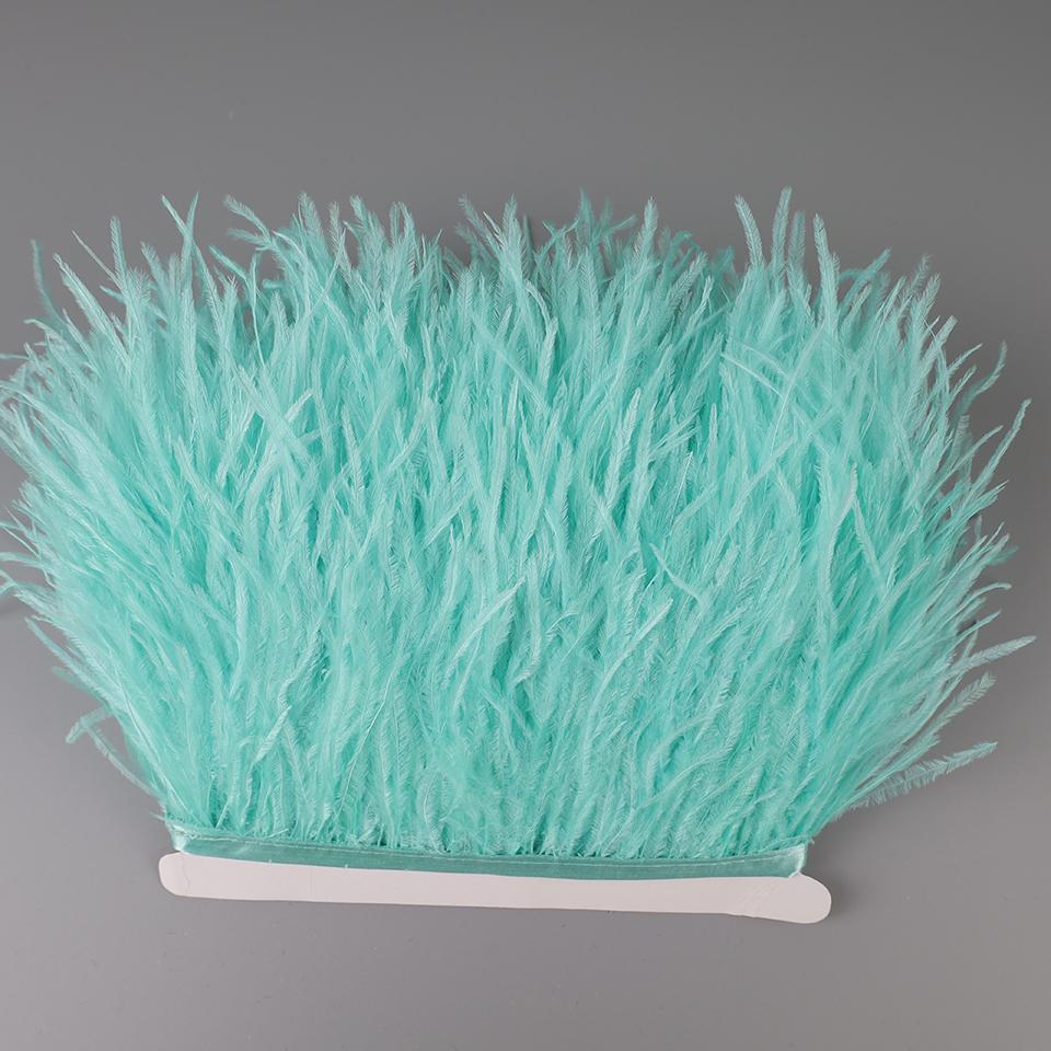 Ostrich Feathers Fringe 2M 55colors Selected Clothing Sewing Crafts Dress with Fluffy Feather Ribbon