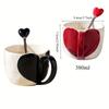 Set 2 Cutii Cadou Set Cești Ceramice Inimă Cuplu, Set Cești Cafea Cutie Cadou Romantice pentru Îndrăgostiți