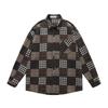 Winter Vintage Kariertes Hemd Herren Übergröße Lässig Farbblock Langarm Jacke