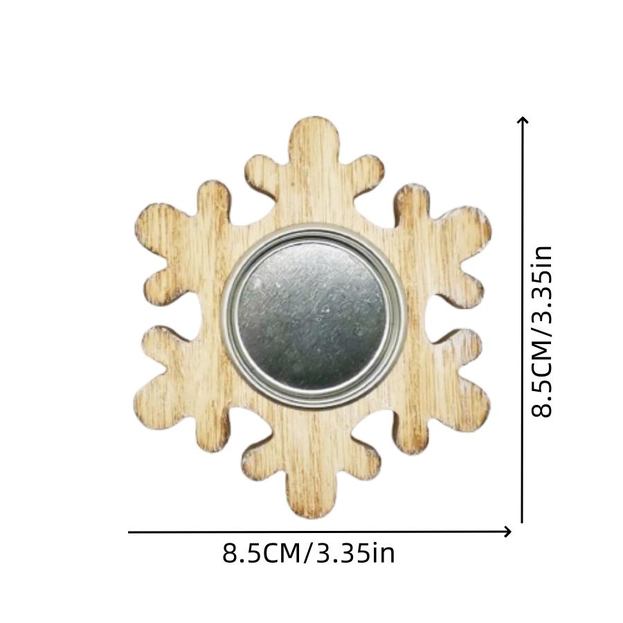 1 Christmas Tree Snowflake Wooden Candlestick Christmas Party Home Desktop Holiday Decoration Christmas Gift