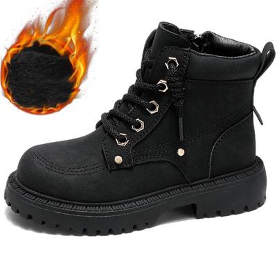 Große Kinder-Winterstiefel, rutschfest, verschleißfest, modisch, hoch geschnitten, ultrafein, Sportstiefel für Jungen und Mädchen