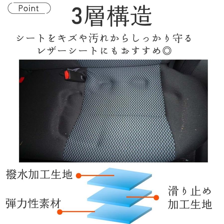 Raatel Child Seat Protective Mat Protective Sheet Isofix Protective Cover Junior Seat Mat Black