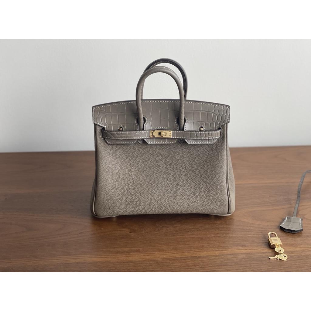 Kazilan platinum crocodile pattern with TOGO leather portable fashion high sense versatile bag women