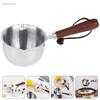 Stainless Steel Oil Sprinkling Small Pot With Wooden Handle  Oil Pot Milk Pan Kitchen Multifunction Saucepan