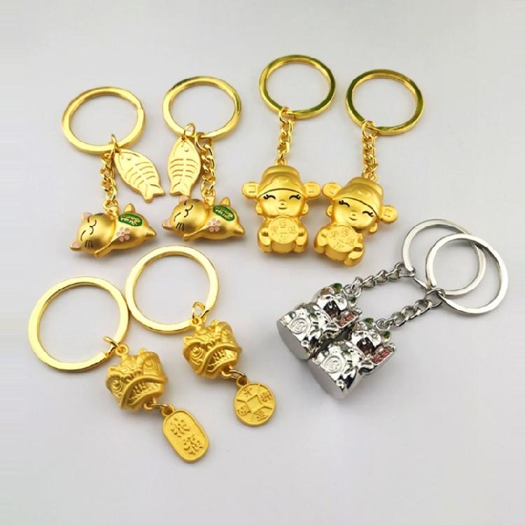 Artistic Lucky Cat Keychain Adornment Portable Lucky Cat Keychain Pendant Keyring Charm Symbolizing Wealth And Success