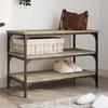 VidaXL Shoe Bench, Shoe Rack with Legs, Shoe Cabinet with Storage Living Room, Industrial, Oak 839039