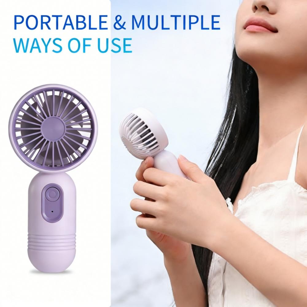 

XIAOTREE Portable Fan USB Rechargeable 3-speed Handheld Fan for Men and Women Suitable for Office Outdoor Travel and Camping фіолетовий