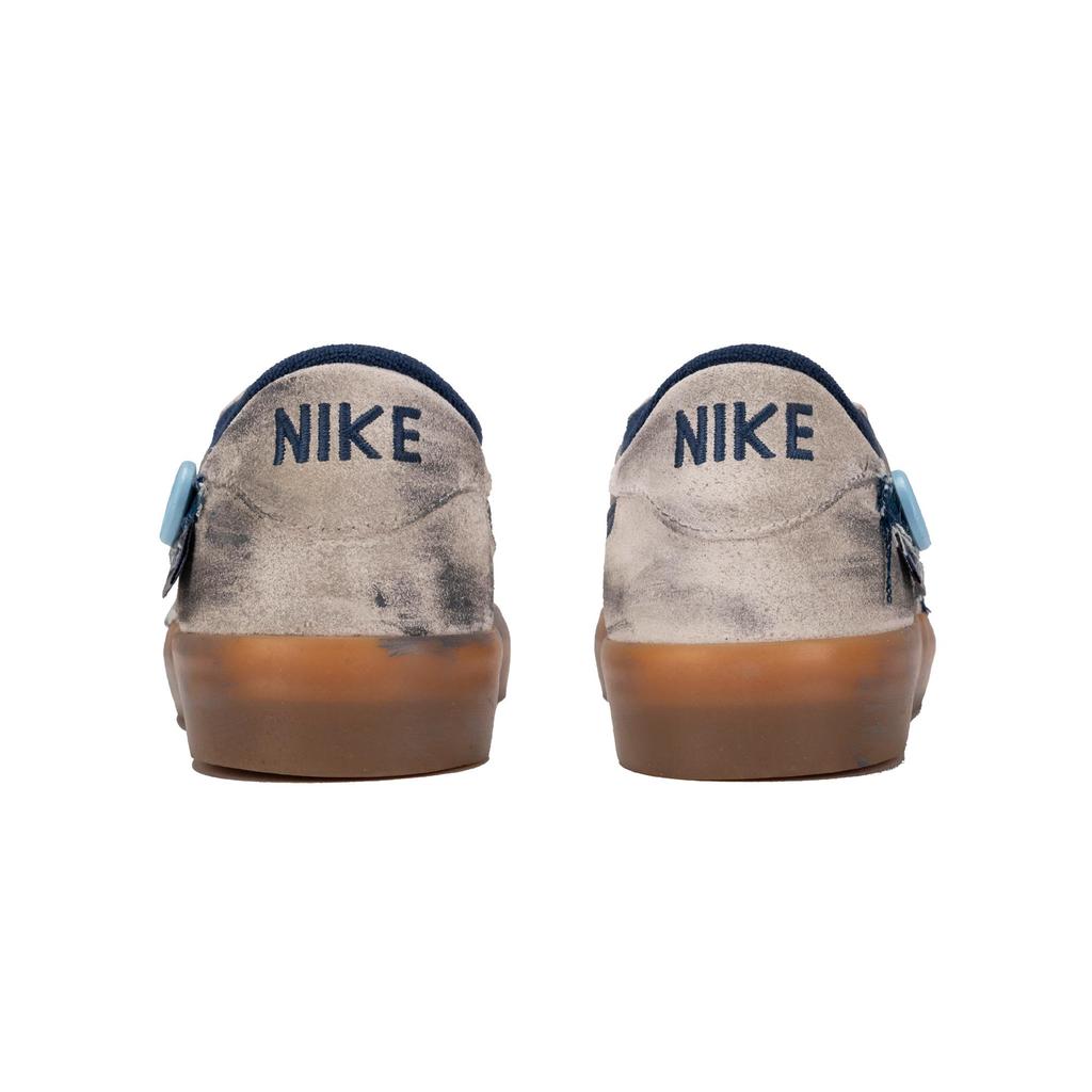 Nike Heritage Slip Resistant, Abrasion Resistant, Lightweight Low Top Skateboard Shoes Unisex Blue Gray CD5010-102(TeamF-)