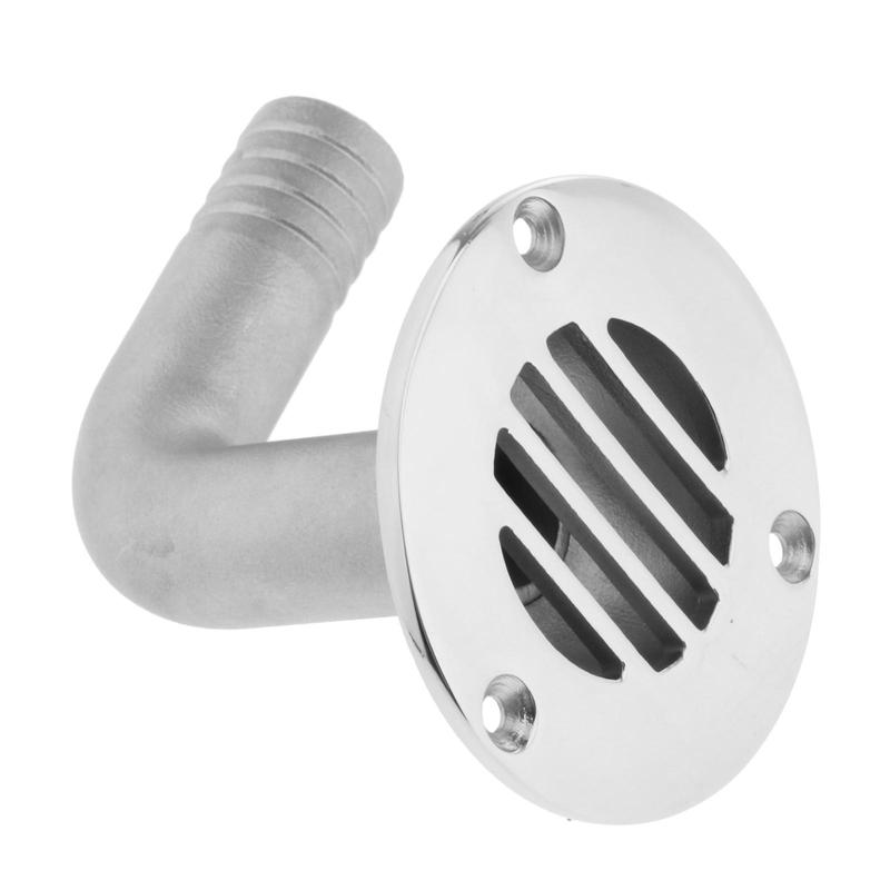 Stainless Steel Deck Floor Drain 90 Degree Boat Ship Plumbing Fitting 0.75''