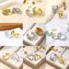 European and American Style Open Titanium Steel Ring - Fashionable Women's All-Match Jewelry