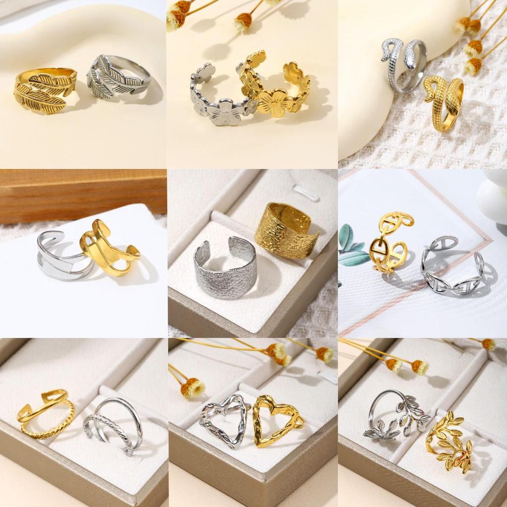 European and American Style Open Titanium Steel Ring - Fashionable Women's All-Match Jewelry