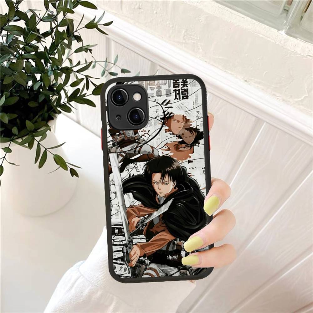 Hot Anime Attack On Titan Phone Case For IPhone 14 11 12 13 Mini Pro Max 8 7 Plus X XR XS MAX Translucent Matte Cover