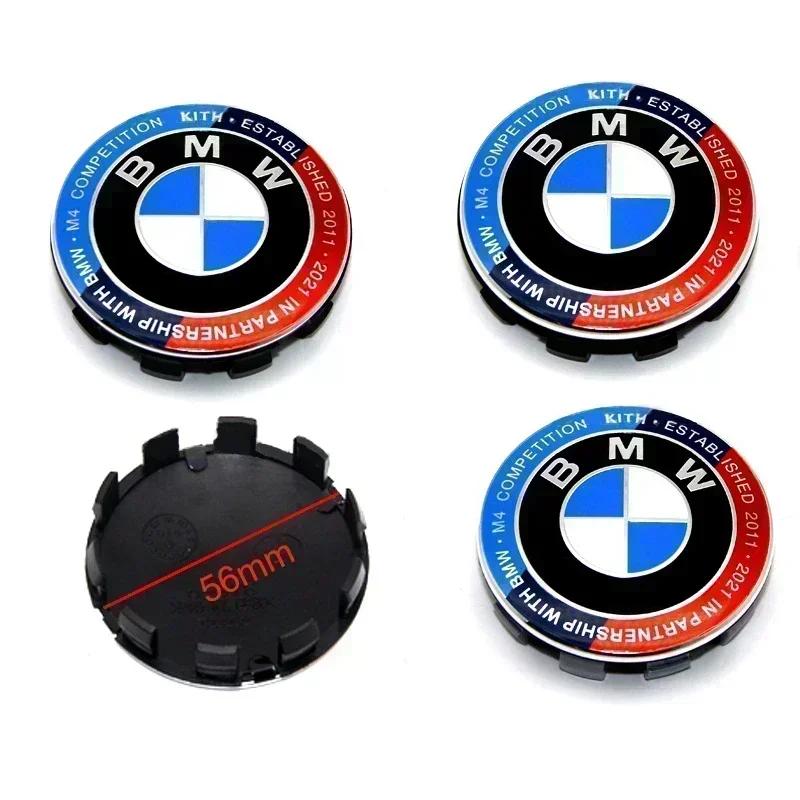 -4Pz 56/68mm Coprimozzo Centrale Ruota Auto Copriruota per BMW E36 E46 E53 E90 E60 E61 E93 E87 X3 X5 F30 F20 F10 G30 Accessori