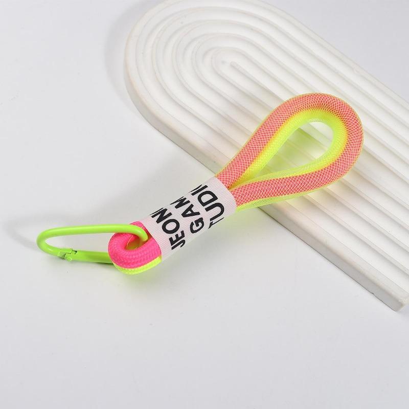 Flerfarget Håndvevd Nøkkelring Mobiltelefon Lanyard Anti-Tapt Knute Tau Stropp Nøkkelring Menn Kvinner Bilnøkkelholder Tilbehør