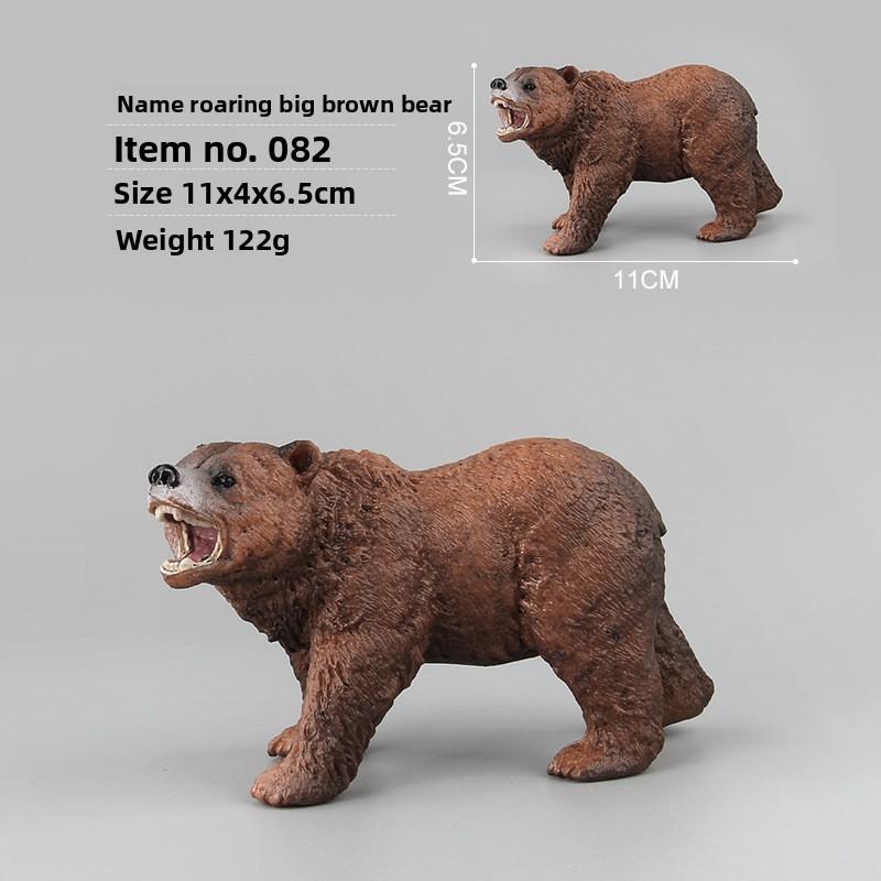 Wild Brown Bear Pvc Figurine Collection With Realistic Design For Young Children