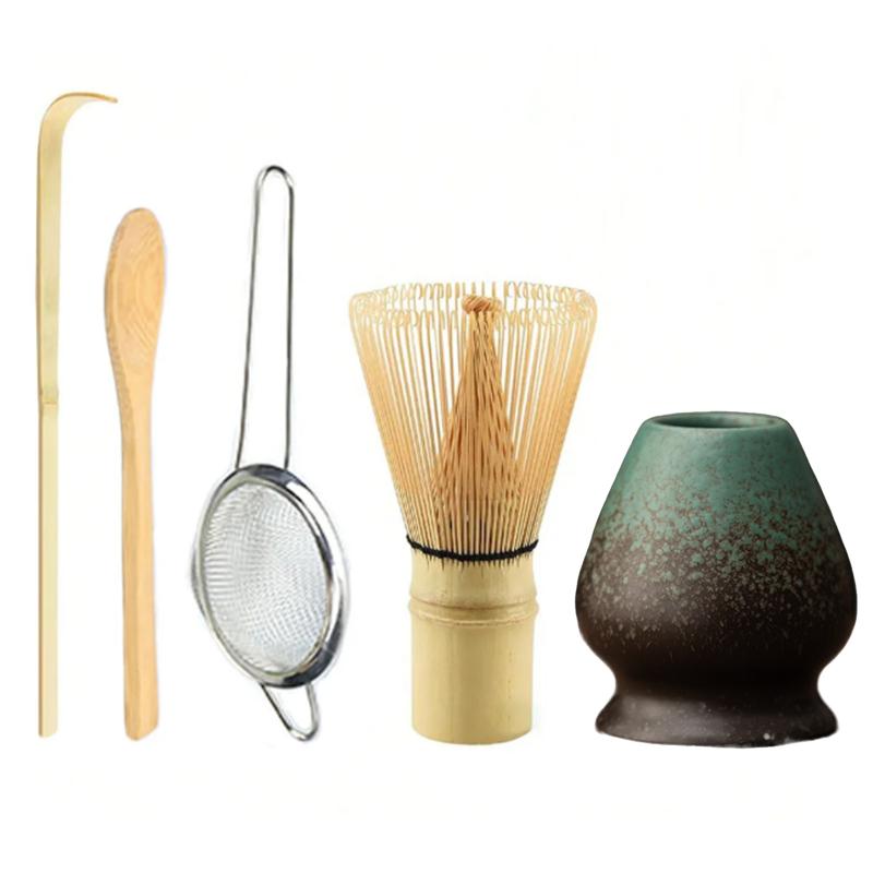 4PCS/5PCS/Set Bamboo Tea Spoon Matcha Whisk Tea Spoon And Scoop Tea Strainers Tea-making Tools