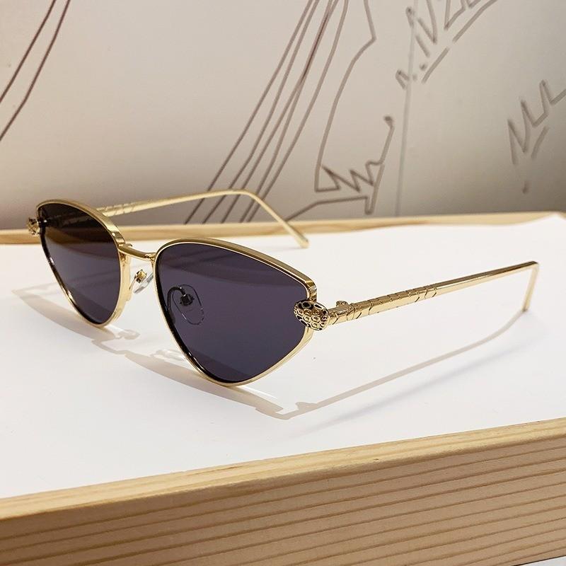 Triangular Cat Eye Sunglasses For Women Men Uv400 High Fashion Metal Sun Glasses StyleA