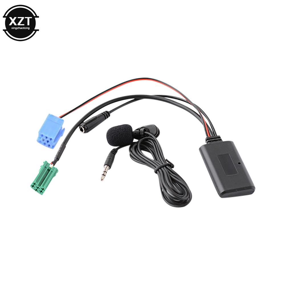 New Car Bluetooth-Compatible 5.0 Aux Cable Mic Handsfree Mobile Phone Free Calling Adapter For Renault Megane 2 UpdateList Radio