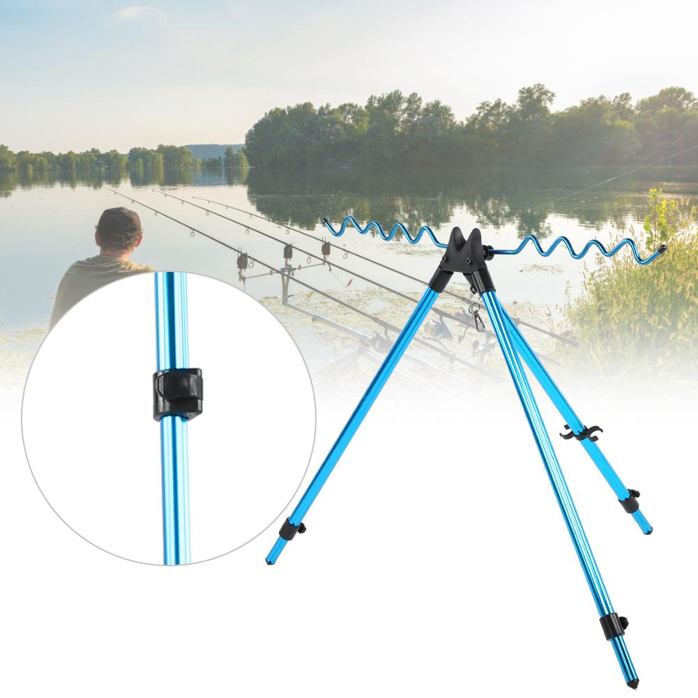 Aluminium Alloy Dazzling Portable Sea Pole Bracket Tripod Telescopic Fishing Rod Stand Rest Tackle Accessory