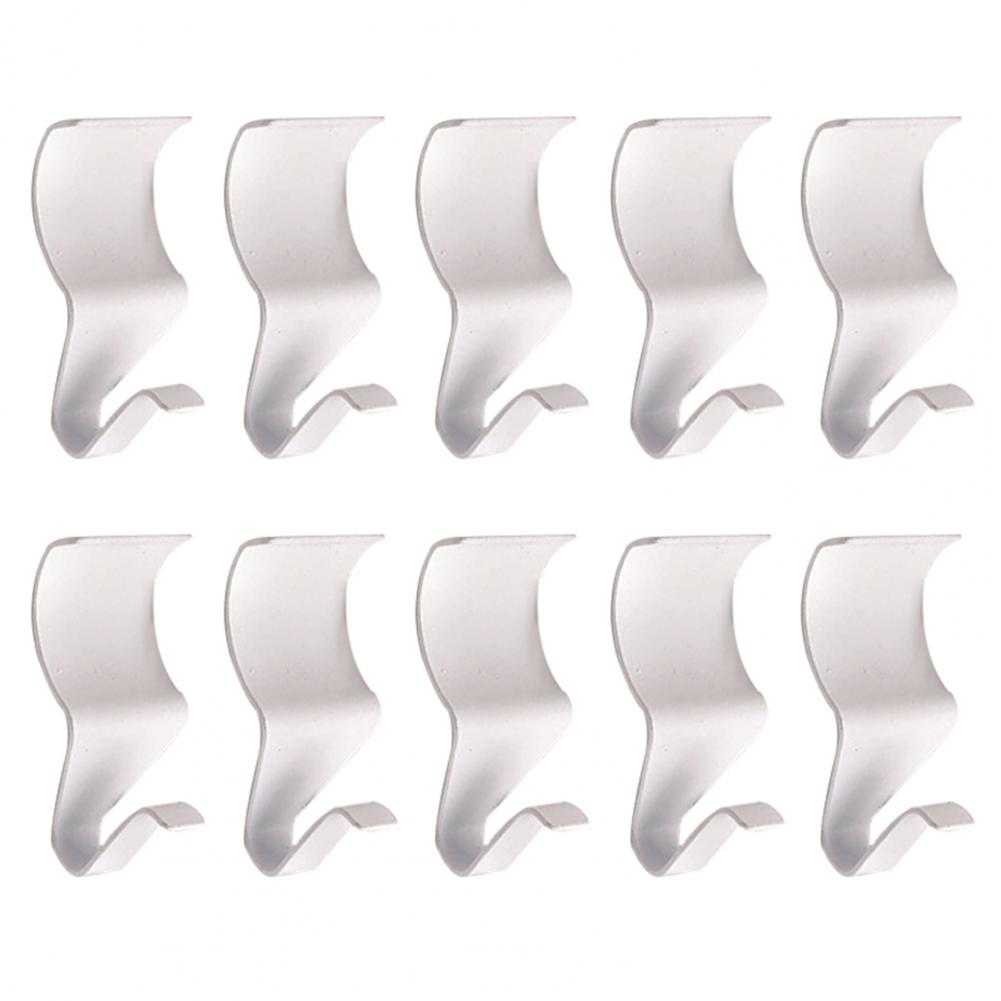 

Hanging Hook Long-lasting Hook Corrosion Resistant Storage Hooks with Polished Surface for Easy Installation on Walls Set of 10 S білий