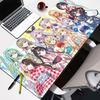 Gaming Mouse Pad Desk Mat Antislip Rubber Base Stitched Edges Kimono Anime Girls Group Art Print Extended Office Gamer Mat