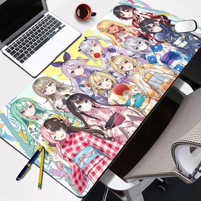 Gaming Mouse Pad Desk Mat Antislip Rubber Base Stitched Edges Kimono Anime Girls Group Art Print Extended Office Gamer Mat