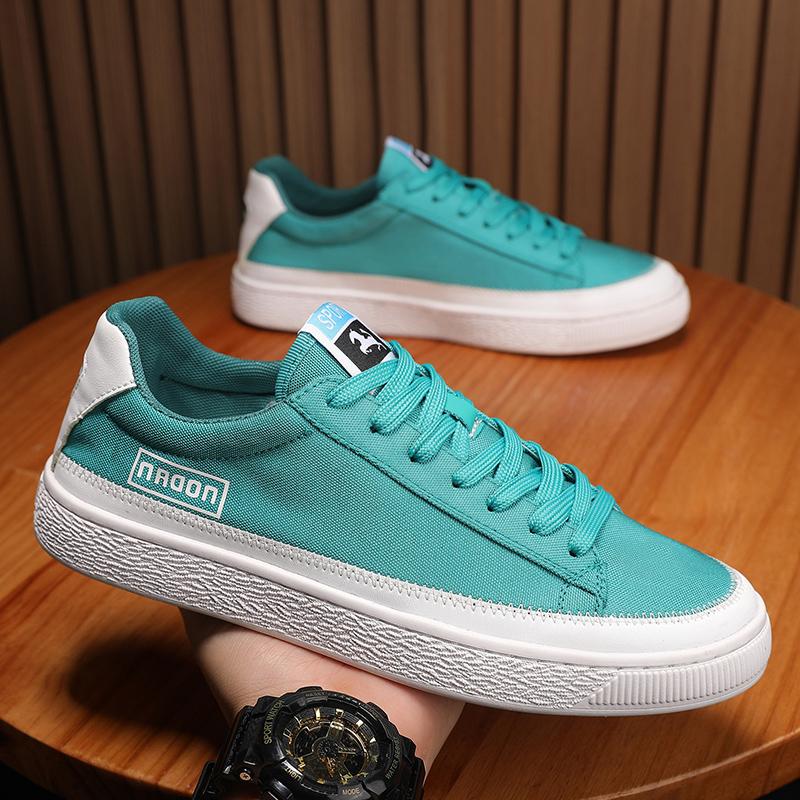 Men Canvas Shoes Casual Sneakers Fashion Lace Up Flat Comfortable Outdoor Footwear Skateboard Tenis Masculino Zapatillas Hombre