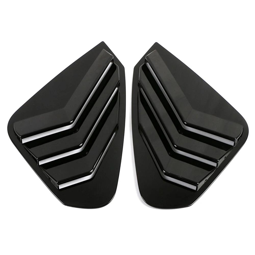 For Toyota Rav 4 Rav4 -2025 Carbon Fiber Color Rear Triangle Window Blind Shutter Cover Trim BLACK ABS Plastic Accessories