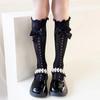 Kave Black Japanese Style Lolita Knee High Socks Women Stockings Sexy Lace Bow Long Socks Thigh High Stockings Sweet Girls