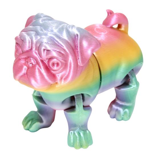 

3D-печатная модель собаки, коллекционная игрушка-фиджет, щенок, украшение с подвижными суставами, гибкая, стресс C