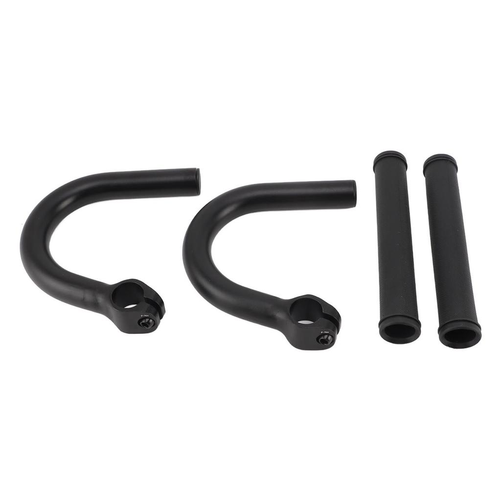Bicycle Armrest Handlebars Aluminum Alloy Black Increased Height Bend Handlebar for Mountain Bike Road Bikes