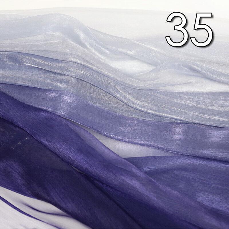 100X150CM Brocade Silk Gradient Chiffon Fabric Hanfu Stage Costume Material Crafts Organza Tulle Fabric DIY Sewing Supplies