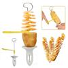 1Set Stainless Steel Plastic Rotate Potato Slicer Twisted Potato Spiral Slice Cutter Creative Vegetable Tool Kitchen Gadgets