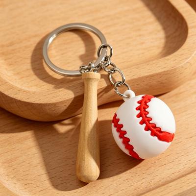 Yousheng Keychain Pendant Sports Style PVC Baseball Pendant Keyring Baseball Theme Key Chain Portable Car Bag Accessory