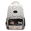 Women's Large Capacity Backpack Color Block Student Schoolbag Girls Stars Print Backpack