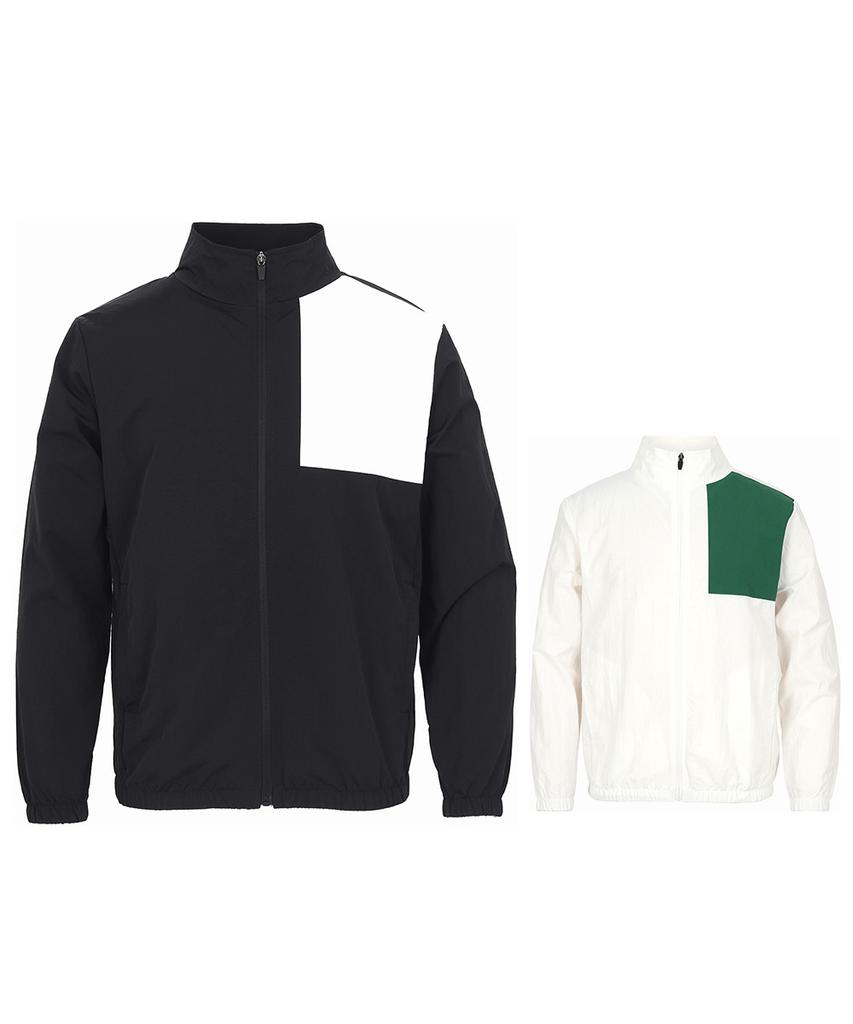 Kim Young Joo Golf Spring/Autumn Contrast Shoulder Zip-Up Windbreaker Anorak Men'S Golf Jumper Dpfmjp83