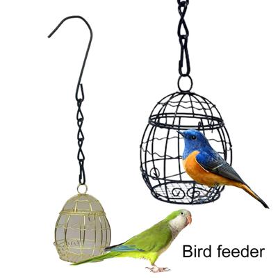 Vogel-Hängefutterspender mit Kette, große Kapazität, beißfest, Eisendraht, Käfigtyp, Fütterung