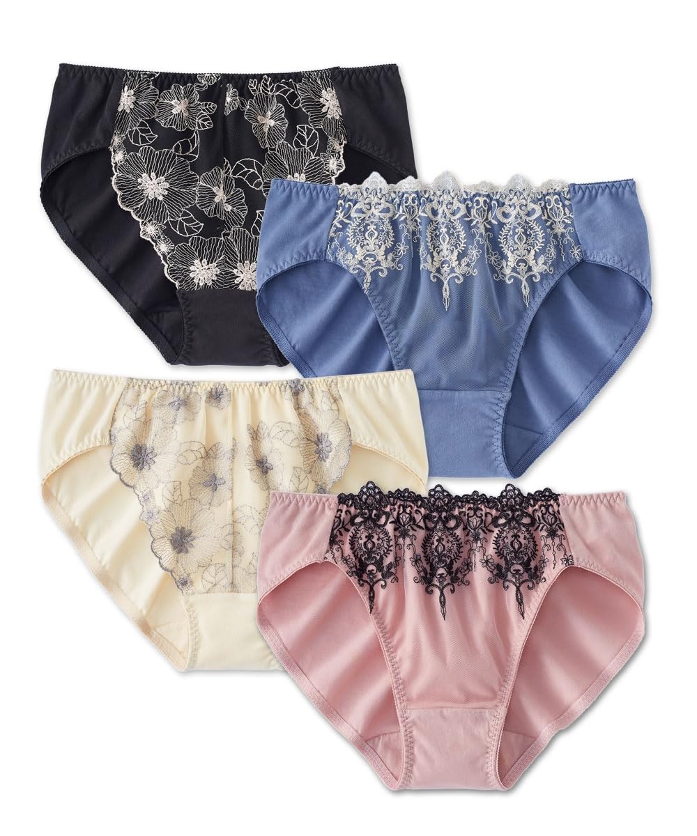 

Regular Shorts for Embroidered Lace Set of 4 are by Set of L [Nissen] Women, 100% Cotton, Shorts, (Sizes Length), 4,