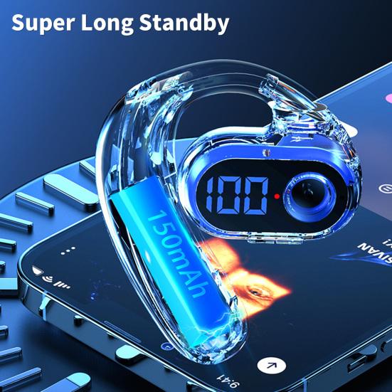 Practical Single Ear Earphone Air Conduction Quick Connect Call