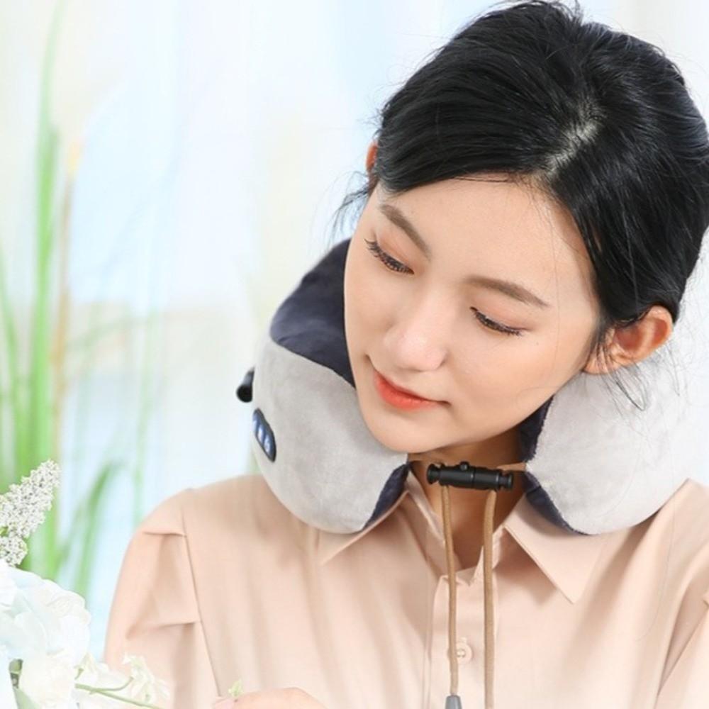 Heating Function Electric Neck Massager Vibration Massage Kneading Massage Pillow  Car Travel