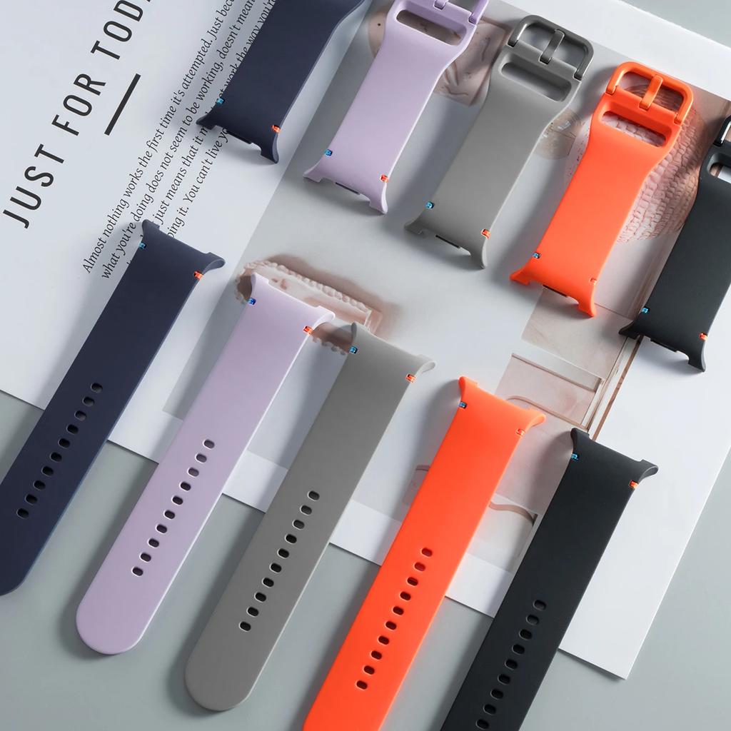 Officiellt Armband För Samsung Galaxy Watch 8 40mm 44mm Watch8 Classic 46mm Silikon Sportarmband Correa Original 1:1 Band utan mellanrum