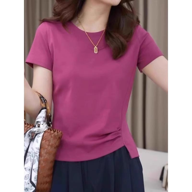 2025 summer new Korean version short-sleeved T-shirt women's design top