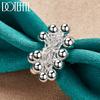 925 Sterling Silver Smooth Grape Bead Ring Fashionable Wedding Jewelry