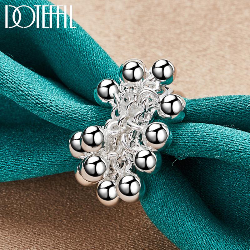 925 Sterlingsølv glatt drueperlering Fasjonable bryllupssmykker