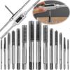 M3-M12 Adjustable T-Handle Wrench Thread Handle Tap Holder Reamer Wrench High Speed Steel Metric Plug Taps Set Tapping Tools