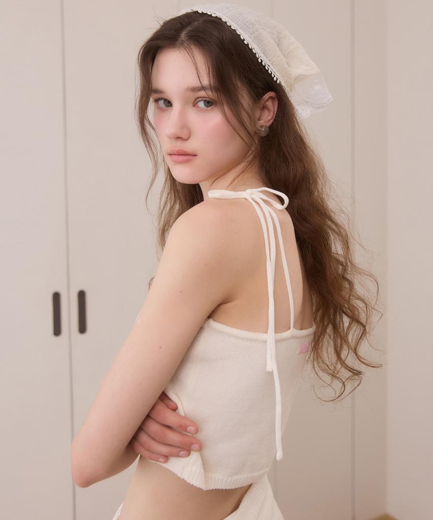 ADAUL Minimal Ribbon Bustier - Ivory
