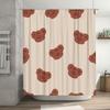 Creative Cartoon Animal Shower Curtain Home Decor Waterproof Fabric Bathroom Decoration For Kids Bathrooms Brown Bears Printed (