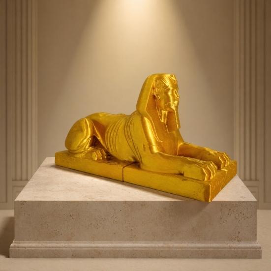 Sběratelská figurka egyptské sfingy, Mini soška sfingy tištěná 3D, Vintage egyptský suvenýr pro dekoraci domácího stolu