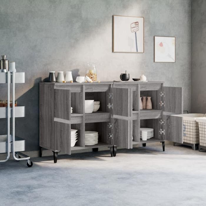 Buffet - Maison Exclusive - Sonoma gris - Bois d'ingénierie - 60x35x70 cm